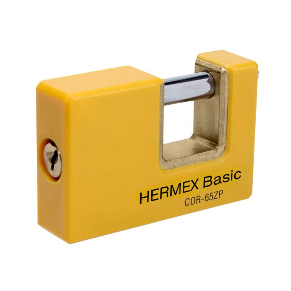22514 - Candado antipalanca 65 mm cuerpo metálico, HERMEX BASIC
