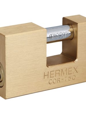 43354 - Candado antipalanca, 75mm, cuerpo de latón, llave puntos