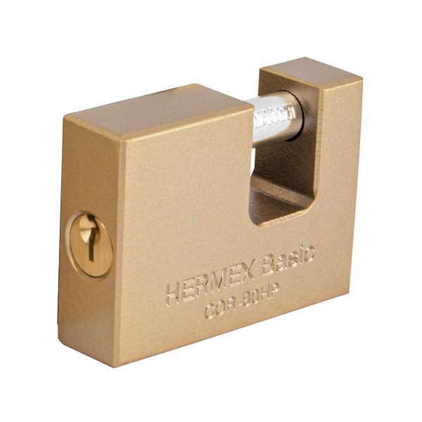 22517 - Candado antipalanca 80 mm cuerpo de hierro, HERMEX BASIC