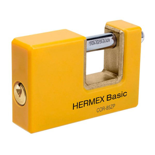 27088 - Candado antipalanca 85 mm cuerpo metálico, HERMEX BASIC