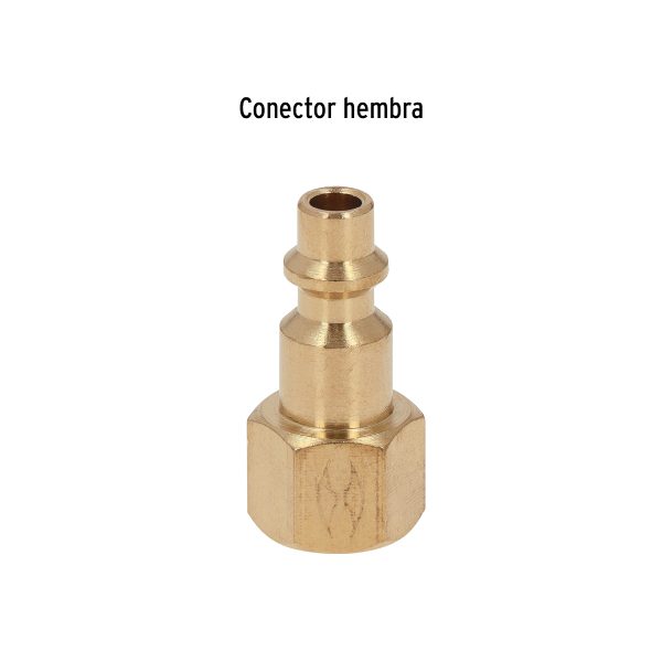 19082 - Conector rápido de latón, hembra, cuerda 1/4' NPT, TRUPER
