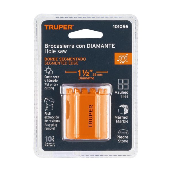 101056 - Brocasierra diamante 1-1/2' borde segmentado, Truper