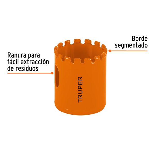 101056 - Brocasierra diamante 1-1/2' borde segmentado, Truper