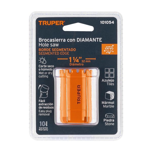 101054 - Brocasierra diamante 1-1/4' borde segmentado, Truper
