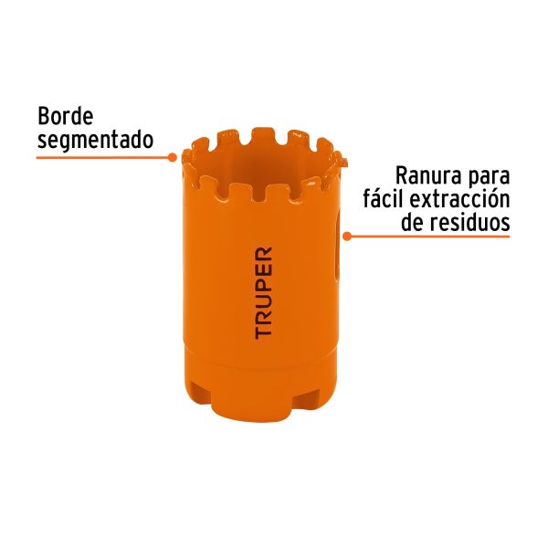 101054 - Brocasierra diamante 1-1/4' borde segmentado, Truper