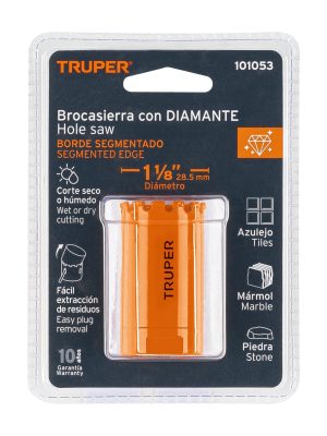 COSE-1-1-8E1.jpg 101053 - Brocasierra diamante 1-1/8' borde segmentado, Truper