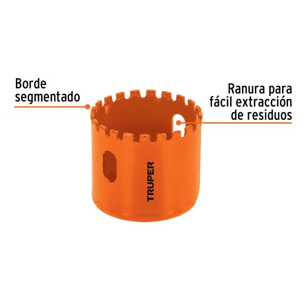 101057 - Brocasierra diamante 2' borde segmentado, Truper