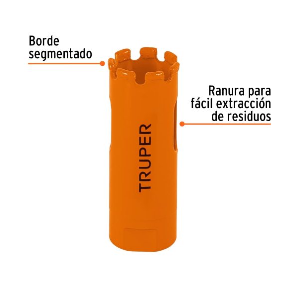 101050 - Brocasierra diamante 3/4' borde segmentado, Truper
