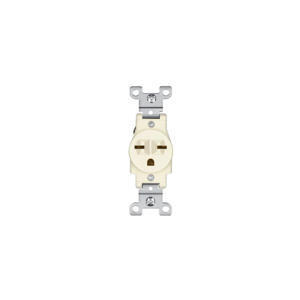46110 - Contacto sencillo, cara de chino,  Standard, marfil, Volteck
