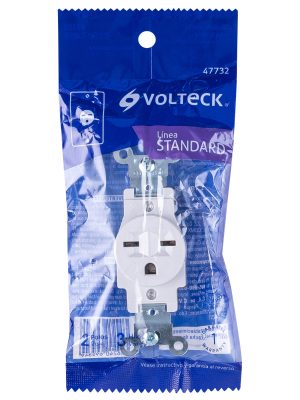 COSE-CHSBE1.jpg 47732 - Contacto sencillo, cara de chino, Standard, blanco, Volteck