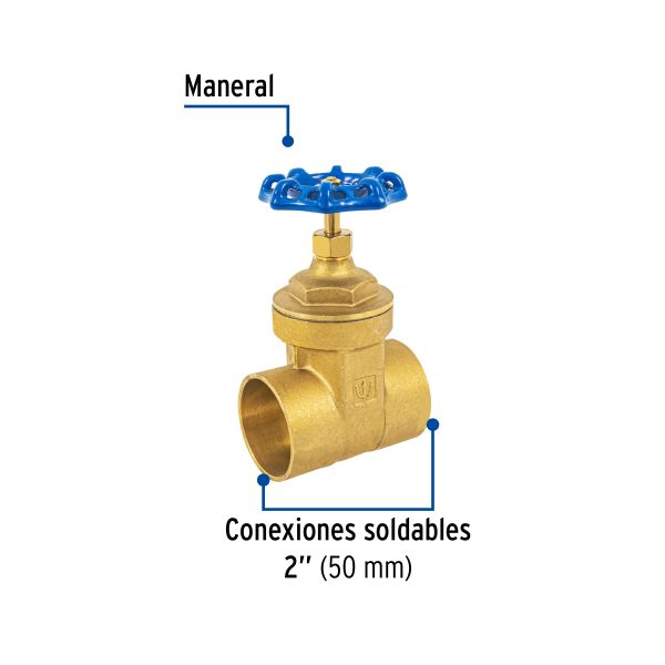 49028 - Válvula de compuerta de latón soldable de 2', Foset