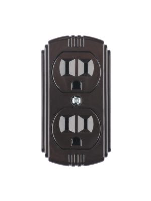 46115 - Contacto de sobreponer dúplex 2 polos+ tierra, café, Volteck