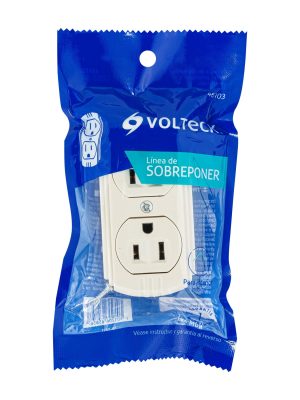 COSO-DAE1.jpg 46103 - Contacto de sobreponer dúplex, 2 polos+ tierra, baquelita