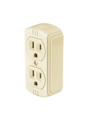 47041 - Contacto de sobreponer dúplex, 2 polos+tierra a granel