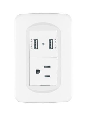 29062 - Placa armada 1contacto y 2 puertos USB 1.5 módulos, Toledo