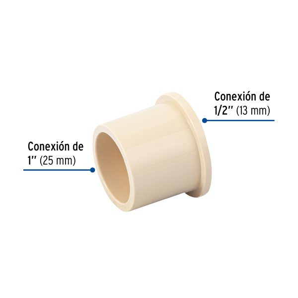 45063 - Reducción bushing de CPVC, 1' x 1/2', Foset