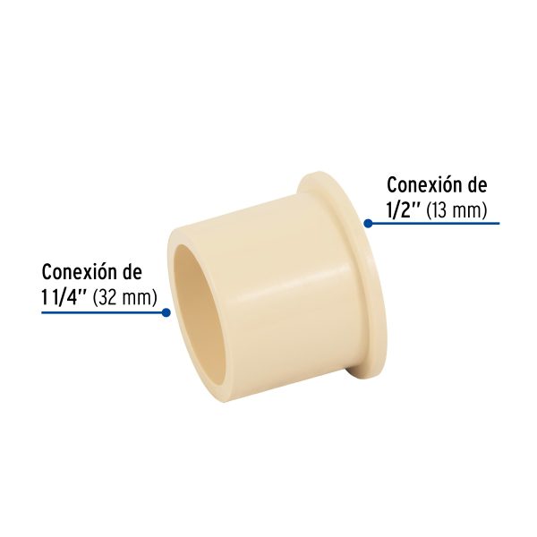 48938 - Reducción bushing CPVC 1-1/4' x 1/2', Foset