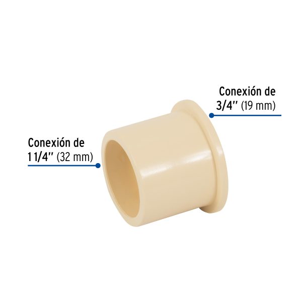 48939 - Reducción bushing CPVC 1-1/4' x 3/4', Foset