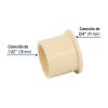 48942 - Reducción bushing CPVC 1-1/2' x 3/4', Foset