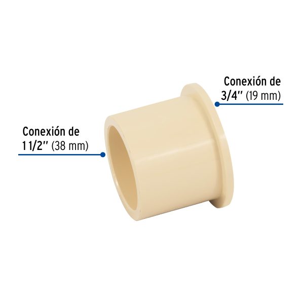 48942 - Reducción bushing CPVC 1-1/2' x 3/4', Foset