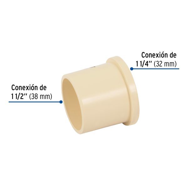 48944 - Reducción bushing CPVC 1-1/2' x 1-1/4', Foset