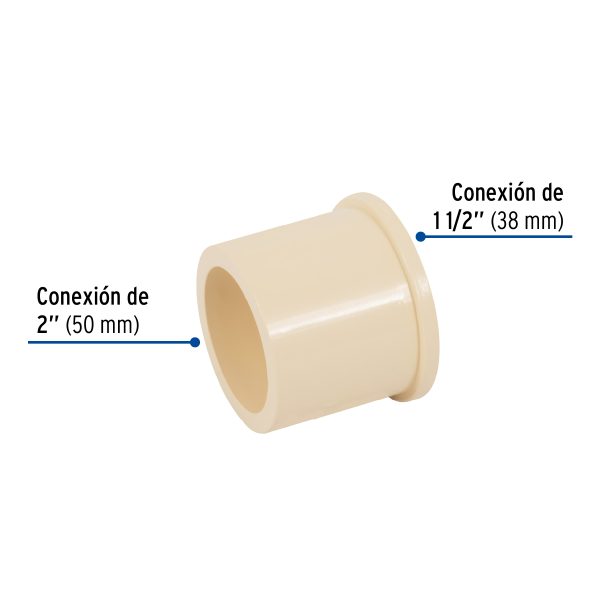 48945 - Reducción bushing CPVC 1-1/2' x 2', Foset