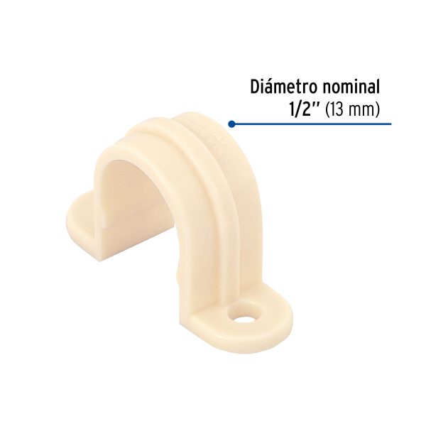48917 - Abrazadera tipo 'U' de CPVC de 1/2', Foset