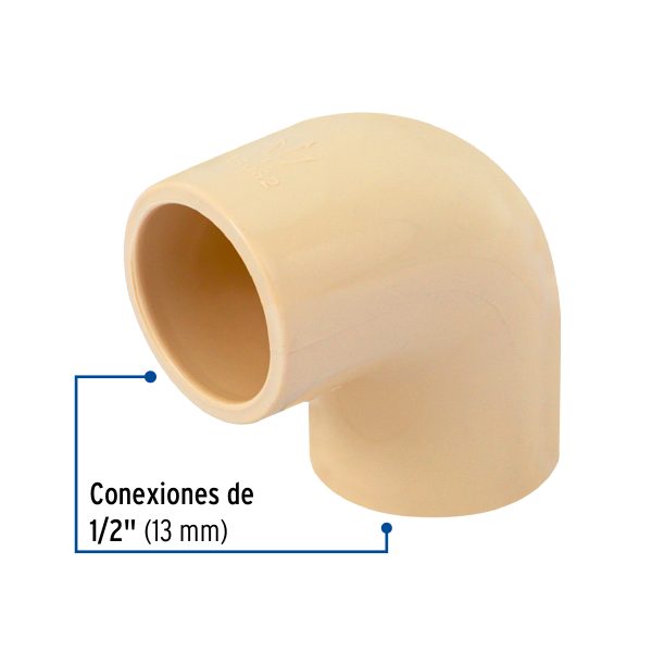 45082 - Codo 90° de CPVC de 1/2', FOSET