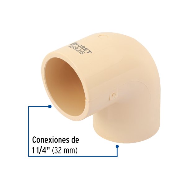 48926 - Codo 90° de CPVC de 1-1/4', FOSET