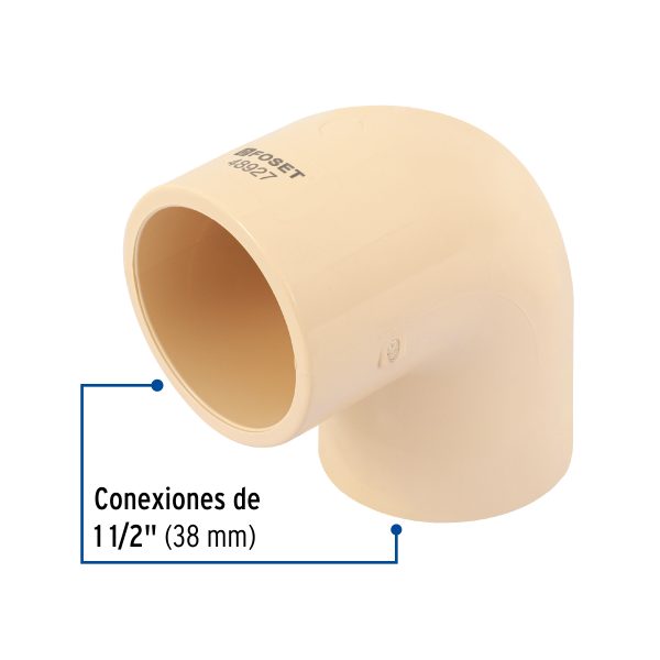 48927 - Codo 90° de CPVC de 1-1/2', FOSET