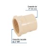 48958 - Conector hembra CPVC 2', Foset