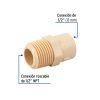 45098 - Conector macho de CPVC 1/2', Foset