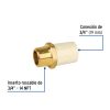 45105 - Adaptador macho de CPVC 3/4' con inserto de latón, FOSET