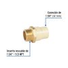 48959 - Adaptador macho de CPVC 1-1/4' con inserto de latón, FOSET