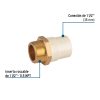 44918 - Adaptador CPVC, 1-1/2', macho inserto metálico-latón, FOSET