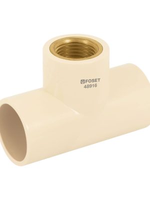 48916 - Tee reducida hembra de CPVC 1' x 1' x 1/2' inserto latón