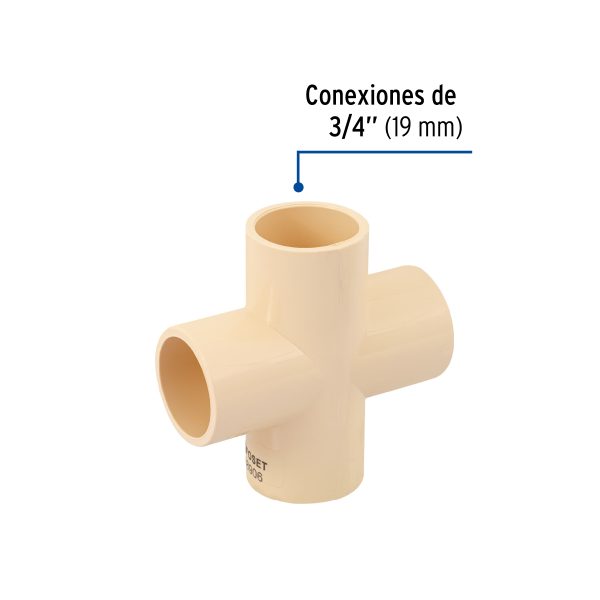 48906 - Cruz de CPVC 3/4', Foset