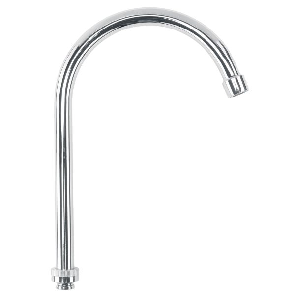45718 - Cuello alto/curvo para mezcladora de fregadero, cromo, Basic