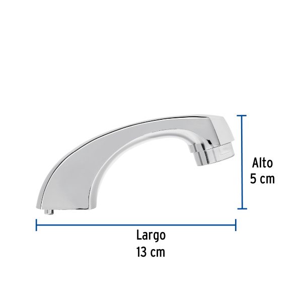 49379 - Cuello nariz corta para mezcladora de lavabo, cromo, Basic