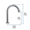 49285 - Cuello tipo bar para mezcladora de lavabo, cromo, Basic
