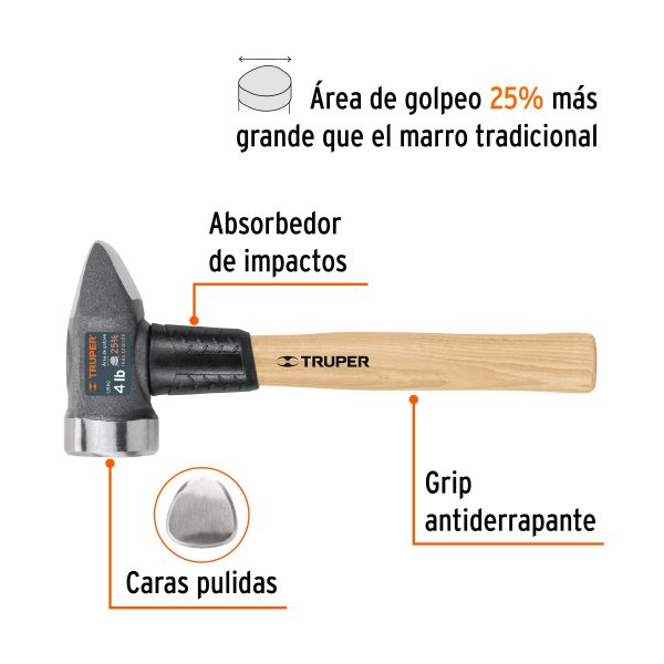 11253 - Marro para herrería 4 lb mango 12', Truper