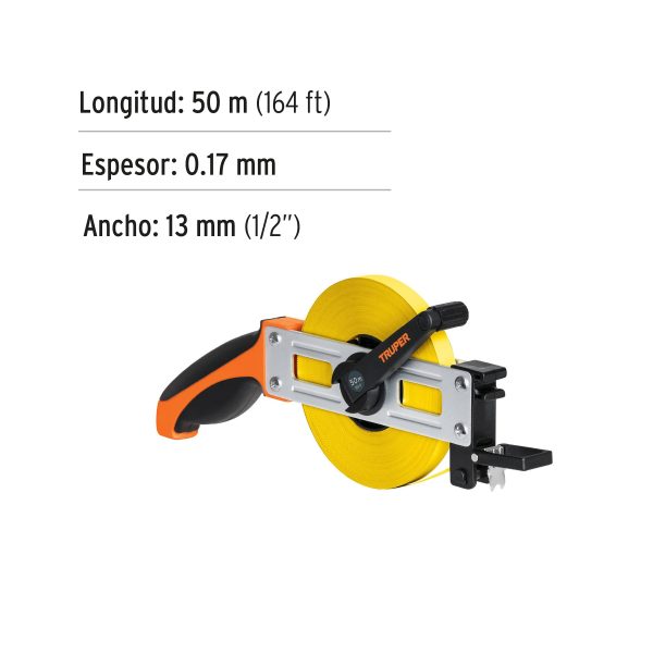 CRUCE-50FC3.jpg 12649 - Cinta métrica larga 50 m, metálica, tipo cruceta, TRUPER