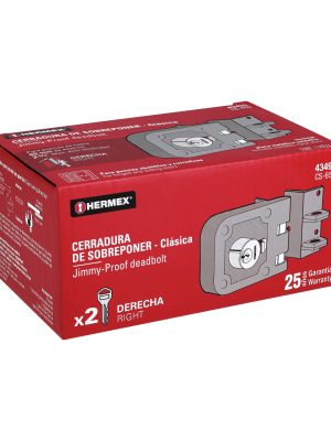 43493 - Cerradura sobreponer, puerta corrediza, clásica, derecha