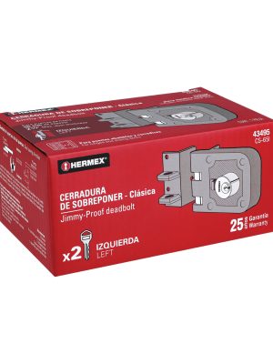 43495 - Cerradura sobreponer, puerta corrediza, clásica, izquierda