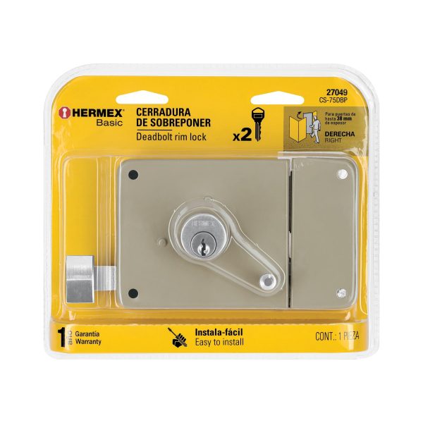 27049 - Cerradura sobreponer der instala-fácil, blíster, BASIC