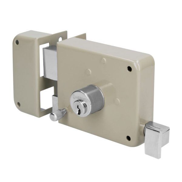 27046 - Cerradura sobreponer izq instala-fácil, caja, HERMEX BASIC