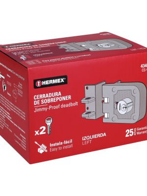 43489 - Cerradura sobreponer, puerta corrediza, instala-fácil, izq.