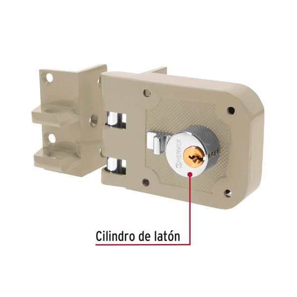 43489 - Cerradura sobreponer, puerta corrediza, instala-fácil, izq.