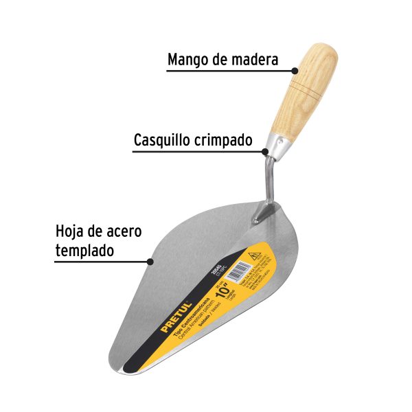 20545 - Cuchara para albañil 10' tipo Centroamericana, PRETUL
