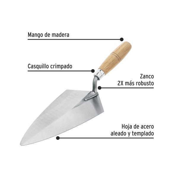 21054 - Cuchara para albañil 10' tipo Filadelfia, PRETUL